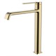 AQUAme Asti Смеситель для раковины однорычажный, Brushed gold AQM6414BG - фото 326361