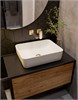 AQUAme Monza Смеситель для раковины настенный на 2 отв., внутр монтаж в компл., Brushed gold AQM6315BG - фото 326386