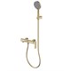 AQUAme Monza Смеситель для ванны однорычажный, с душевым набором, 3 режима, Brushed gold AQM6312BG - фото 326396