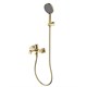 AQUAme Asti Смеситель для ванны однорычажный, с душевым набором, 3 режима, Brushed gold AQM6412BG - фото 326420