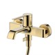 AQUAme Asti Смеситель для ванны однорычажный, с душевым набором, 3 режима, Brushed gold AQM6412BG - фото 326422