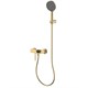 AQUAme Asti Смеситель для душа однорычажный, с душевым набором, 3 режима, Brushed gold AQM6413BG - фото 326432