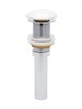 AQUAme Донный клапан без перелива, керамическая накладка, цвет белый AQM7002-0W - фото 326597
