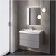 AQUAme "S1" тумба под умывальник подвесная 80 см., цвет серый. AQM900180GM - фото 327233