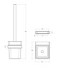 CEZARES Slider Ёршик для унитаза, подвесной, стекло, исполнение оружейная сталь SLIDER-TBS-V-GM - фото 328141