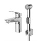 BELBAGNO Due Смеситель для раковины без донного клапана с гигиеническим душем, хром DUE-LVM/HGN-CRM-W0 - фото 328426