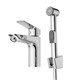 BELBAGNO Due Смеситель для раковины без донного клапана с гигиеническим душем, хром DUE-LVM/HGN-CRM-W0 - фото 328427