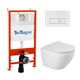 BELBAGNO Комплект 3 в 1 Унитаз подвесной с сиденьем BelBagno SFERA-R BB046CHR/SC + Система инсталляции 2 в 1 BelBagno BB026/BB042BL BB046CHR/SC/BB026/BB042BL - фото 328516