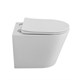 BELBAGNO Flay-R Унитаз подвесной безободковый с сиденьем дюропласт soft close, белый BB053CHR/SC - фото 328596