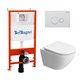 BELBAGNO Комплект 3 в 1 Унитаз подвесной с сиденьем BelBagno UNO-TOR BB5177CH-TOR/SC + Система инсталляции 2 в 1 BelBagno BB026/BB082BL BB5177CH-TOR/SC/BB026/BB082BL - фото 328638