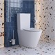 BELBAGNO Flay-R Чаша унитаза безободкового со смывом "Торнадо" с сиденьем дюропласт soft close, P-trap, белый BB2149CP-TOR/SC - фото 328667