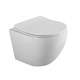 BELBAGNO Uno Унитаз подвесной безободковый с сиденьем дюропласт soft close, белый BB7306CHR/SC - фото 328739