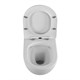 BELBAGNO Uno Унитаз подвесной безободковый с сиденьем дюропласт soft close, белый BB7306CHR/SC - фото 328740