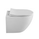 BELBAGNO Uno Унитаз подвесной безободковый с сиденьем дюропласт soft close, белый BB7306CHR/SC - фото 328743