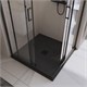 BELBAGNO Uno Поддон квадратный из искусственного мрамора в комплекте с сифоном с чёрной матовой декоративной накладкой, черный, размер 90x90 см TRAY-MR-UNO-A-90-35-NERO-NO - фото 328765