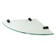 WASSERKRAFT K-533BLACK Полка стеклянная угловая, черный WASSERKRAFT 533B - фото 328950