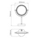 WASSERKRAFT K-1005BLACK Зеркало с LED-подсветкой двухстороннее, стандартное и с 3-х кратным увеличением, черный WASSERKRAFT 1005BLACK - фото 329070