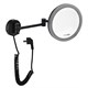 WASSERKRAFT K-1004BLACK Зеркало с LED-подсветкой, 3-х кратным увеличением, черный WASSERKRAFT 1004BLACK - фото 329076