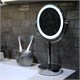 WASSERKRAFT K-1005 Зеркало с LED-подсветкой двухстороннее, стандартное и с 3-х кратным увеличением, хром WASSERKRAFT 1005 - фото 329376