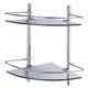 WASSERKRAFT K-3122 Полка стеклянная двойная, хром WASSERKRAFT 3122 - фото 329545