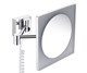 WASSERKRAFT K-1008 Зеркало с LED-подсветкой, 3-х кратным увеличением, хром WASSERKRAFT 1008 - фото 329695