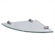 WASSERKRAFT K-533 Полка  стеклянная угловая, хром WASSERKRAFT 533 - фото 329705