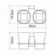 WASSERKRAFT Exter K-5228D Подстаканник двойной, светлая бронза WASSERKRAFT 5228D - фото 329757