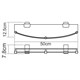 WASSERKRAFT Lopau K-6044 Полка стеклянная с бортиком, хром WASSERKRAFT 6044 - фото 329787