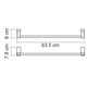 WASSERKRAFT Lopau K-6030 Держатель полотенец одинарный, хром WASSERKRAFT 6030 - фото 329822