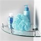 WASSERKRAFT K-544 Полка стеклянная угловая, хром WASSERKRAFT 544 - фото 329928