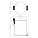 WASSERKRAFT K-665 Ведро 5L, никель WASSERKRAFT 665 - фото 330039