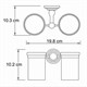WASSERKRAFT Isar K-7328D Подстаканник двойной, темная бронза WASSERKRAFT 7328D - фото 330073