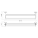 WASSERKRAFT Rhein K-6240 Держатель полотенец двойной, хром WASSERKRAFT 6240 - фото 330097