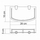WASSERKRAFT K-588 Полка стеклянная, хром WASSERKRAFT 588 - фото 330223
