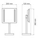 WASSERKRAFT K-1007 Зеркало с LED-подсветкой, 3-х кратным увеличением, хром WASSERKRAFT 1007 - фото 330310