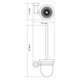 WASSERKRAFT Donau K-9427 Щетка для унитаза, хром WASSERKRAFT 9427 - фото 330454