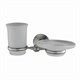 WASSERKRAFT Ammer K-7026 Держатель стакана и мыльницы, никель WASSERKRAFT 7026 - фото 330786
