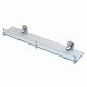WASSERKRAFT Oder K-3044 Полка стеклянная с бортиком, хром WASSERKRAFT 3044 - фото 330847