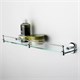 WASSERKRAFT Oder K-3044 Полка стеклянная с бортиком, хром WASSERKRAFT 3044 - фото 330848