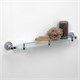 WASSERKRAFT Nau K-7744 Полка стеклянная с бортиком, хром WASSERKRAFT 7744 - фото 331074