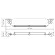 WASSERKRAFT Nau K-7744 Полка стеклянная с бортиком, хром WASSERKRAFT 7744 - фото 331076