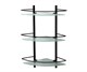 WASSERKRAFT K-3133BLACK Полка стеклянная тройная, черный WASSERKRAFT 3133B - фото 331130