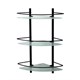 WASSERKRAFT K-3133BLACK Полка стеклянная тройная, черный WASSERKRAFT 3133B - фото 331131