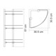 WASSERKRAFT K-3133BLACK Полка стеклянная тройная, черный WASSERKRAFT 3133B - фото 331132