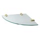 WASSERKRAFT K-533BRUSHED GOLD Полка  стеклянная угловая, золото WASSERKRAFT 533BG - фото 331313
