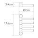 WASSERKRAFT K-1054BLACK Держатель полотенец четверной, черный WASSERKRAFT 1054B - фото 331366