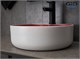 GID Раковина N9013LS 52237 накладная красная матовая / белый графит 40x40x13 GID-52237 - фото 332557