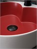 GID Раковина N9013LS 52237 накладная красная матовая / белый графит 40x40x13 GID-52237 - фото 332559