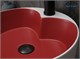 GID Раковина N9013LS 52237 накладная красная матовая / белый графит 40x40x13 GID-52237 - фото 332560