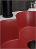 GID Раковина N9013LS 52237 накладная красная матовая / белый графит 40x40x13 GID-52237 - фото 332561